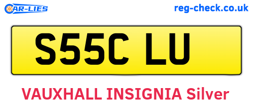 S55CLU are the vehicle registration plates.