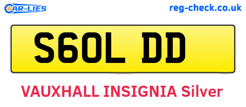 S60LDD are the vehicle registration plates.
