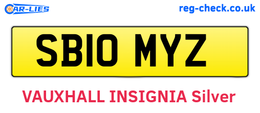 SB10MYZ are the vehicle registration plates.