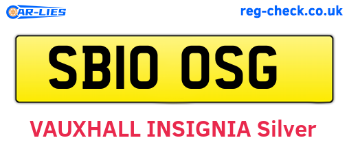 SB10OSG are the vehicle registration plates.