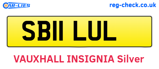 SB11LUL are the vehicle registration plates.
