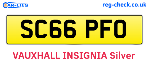 SC66PFO are the vehicle registration plates.