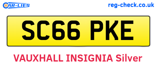 SC66PKE are the vehicle registration plates.