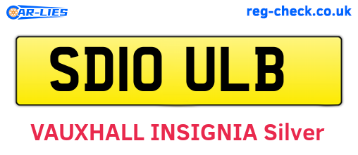 SD10ULB are the vehicle registration plates.