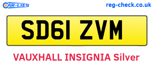 SD61ZVM are the vehicle registration plates.