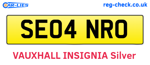 SE04NRO are the vehicle registration plates.