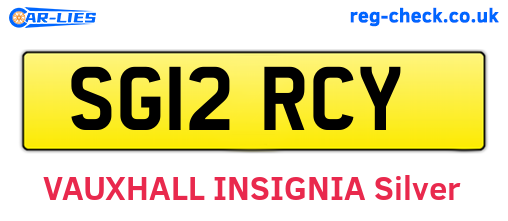 SG12RCY are the vehicle registration plates.