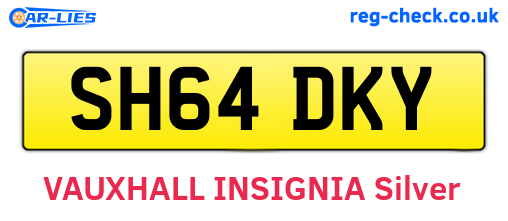 SH64DKY are the vehicle registration plates.
