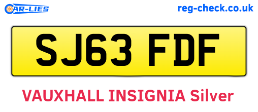 SJ63FDF are the vehicle registration plates.