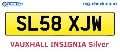 SL58XJW are the vehicle registration plates.