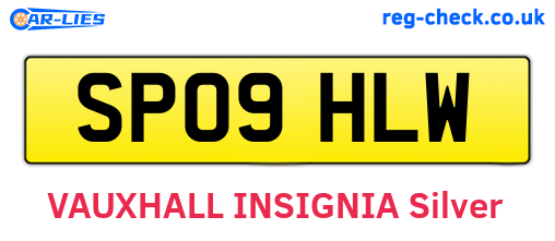 SP09HLW are the vehicle registration plates.
