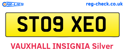 ST09XEO are the vehicle registration plates.