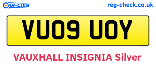 VU09UOY are the vehicle registration plates.