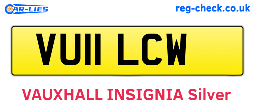 VU11LCW are the vehicle registration plates.