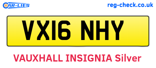 VX16NHY are the vehicle registration plates.