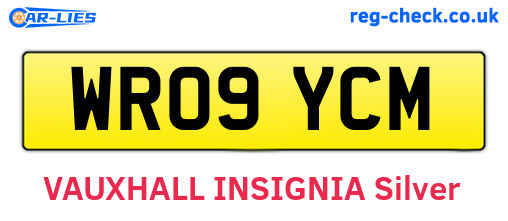 WR09YCM are the vehicle registration plates.