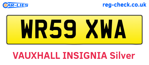 WR59XWA are the vehicle registration plates.