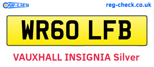 WR60LFB are the vehicle registration plates.