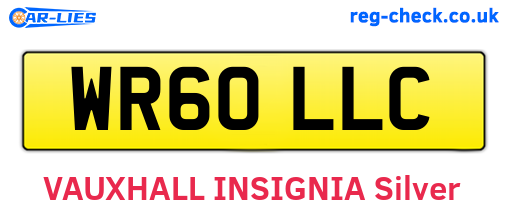 WR60LLC are the vehicle registration plates.