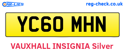 YC60MHN are the vehicle registration plates.