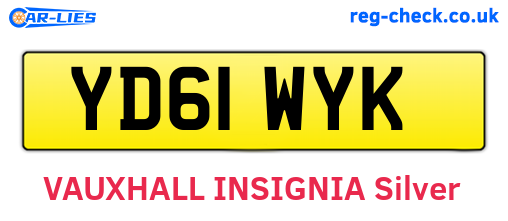 YD61WYK are the vehicle registration plates.
