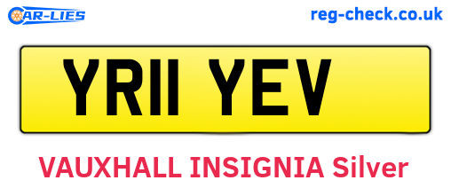 YR11YEV are the vehicle registration plates.