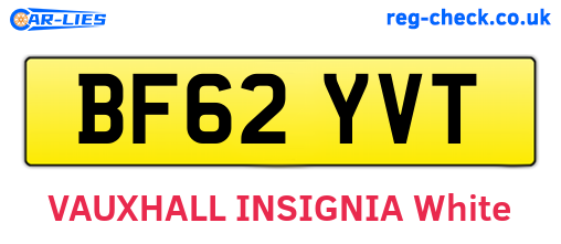 BF62YVT are the vehicle registration plates.