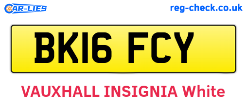BK16FCY are the vehicle registration plates.