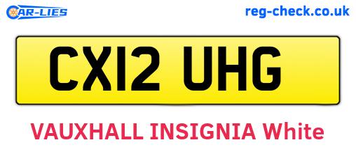 CX12UHG are the vehicle registration plates.