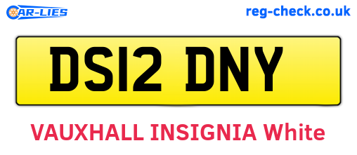 DS12DNY are the vehicle registration plates.