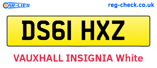 DS61HXZ are the vehicle registration plates.