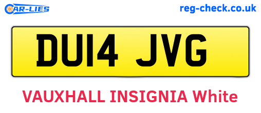 DU14JVG are the vehicle registration plates.