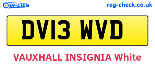 DV13WVD are the vehicle registration plates.