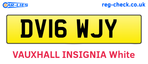 DV16WJY are the vehicle registration plates.
