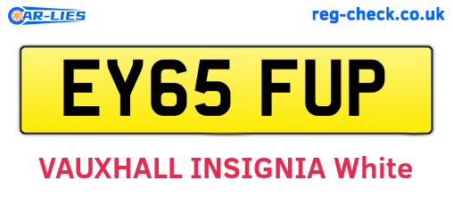 EY65FUP are the vehicle registration plates.