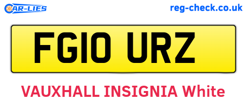 FG10URZ are the vehicle registration plates.