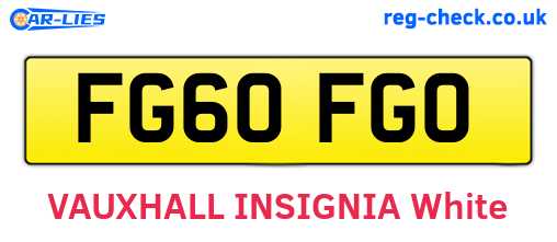 FG60FGO are the vehicle registration plates.