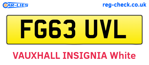 FG63UVL are the vehicle registration plates.