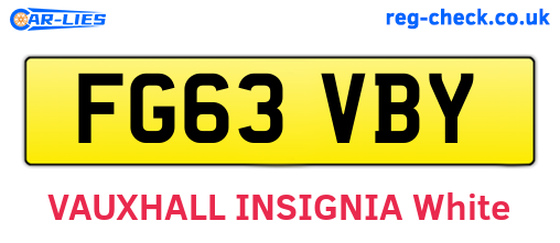 FG63VBY are the vehicle registration plates.