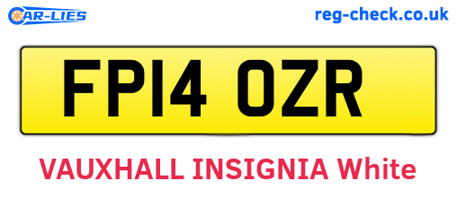 FP14OZR are the vehicle registration plates.