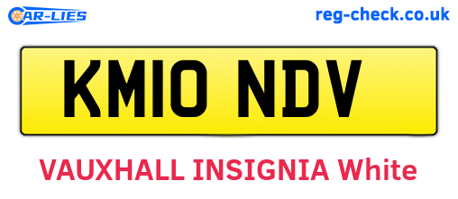 KM10NDV are the vehicle registration plates.