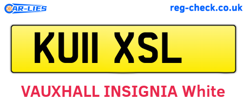KU11XSL are the vehicle registration plates.