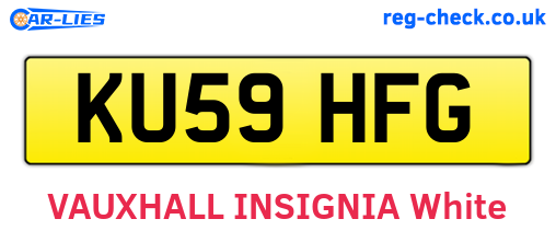 KU59HFG are the vehicle registration plates.
