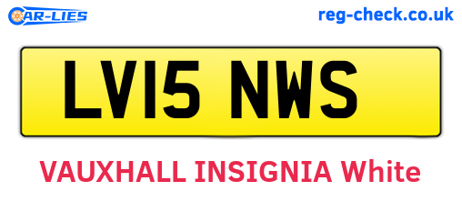 LV15NWS are the vehicle registration plates.