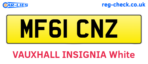MF61CNZ are the vehicle registration plates.