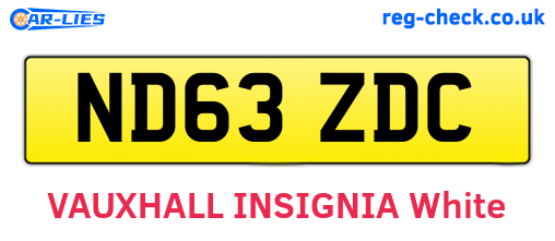 ND63ZDC are the vehicle registration plates.