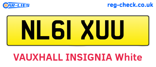 NL61XUU are the vehicle registration plates.