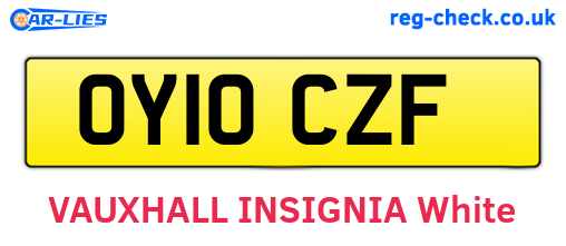 OY10CZF are the vehicle registration plates.