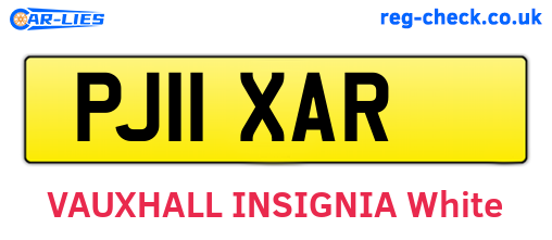 PJ11XAR are the vehicle registration plates.