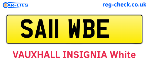 SA11WBE are the vehicle registration plates.